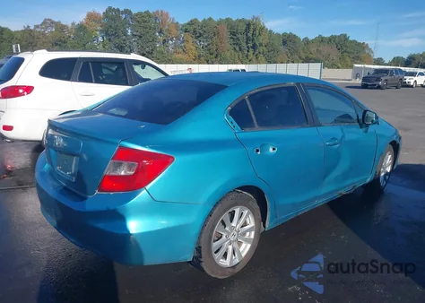 2012 Honda Civic Ex from USA, damaged, VIN 19XFB2F86CE101505